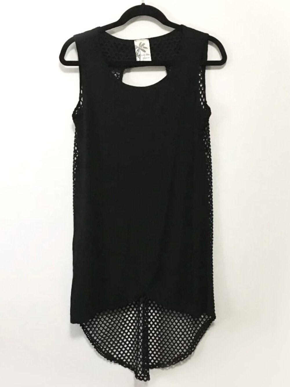 Cyberpunk Late Night Hacker USA Made Punky Malibu Black Fishnet Mesh Top